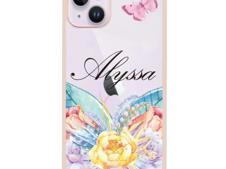 Butterfly and Abloom Rose iPhone 14 Plus Impact Guard Bumper Case Supply