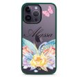 Butterfly and Abloom Rose iPhone 14 Pro Impact Guard Bumper Case For Discount