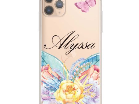 Butterfly and Abloom Rose iPhone 11 Pro Ultra Clear Case Hot on Sale