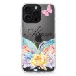 Butterfly and Abloom Rose iPhone 14 Pro Ultra Clear Case Online Sale