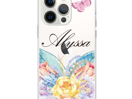 Butterfly and Abloom Rose iPhone 14 Pro Max Ultra Clear Case Supply