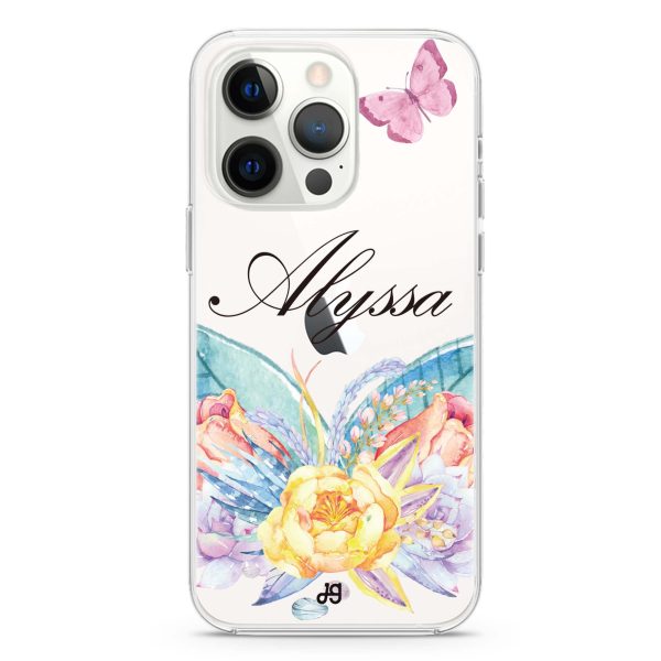 Butterfly and Abloom Rose iPhone 14 Pro Max Ultra Clear Case Supply