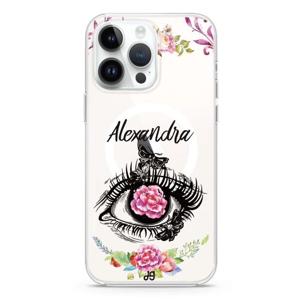 Flower in Eye iPhone 12 Pro MagSafe Compatible Ultra Clear Case Hot on Sale