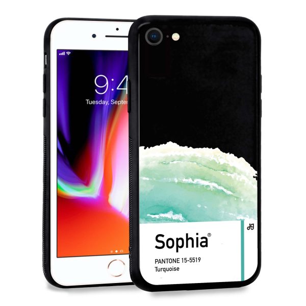 #15-5519 Turquoise I iPhone SE Glass Case For Discount