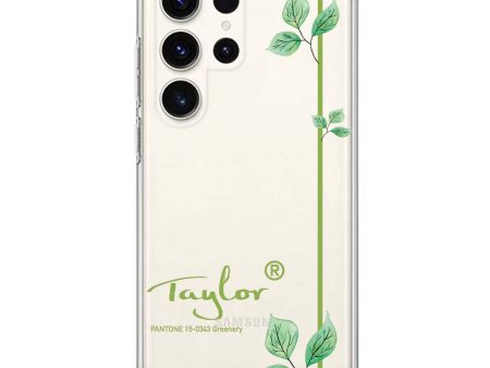 #15-0343 Greenery II Samsung Galaxy Ultra Clear Case For Sale