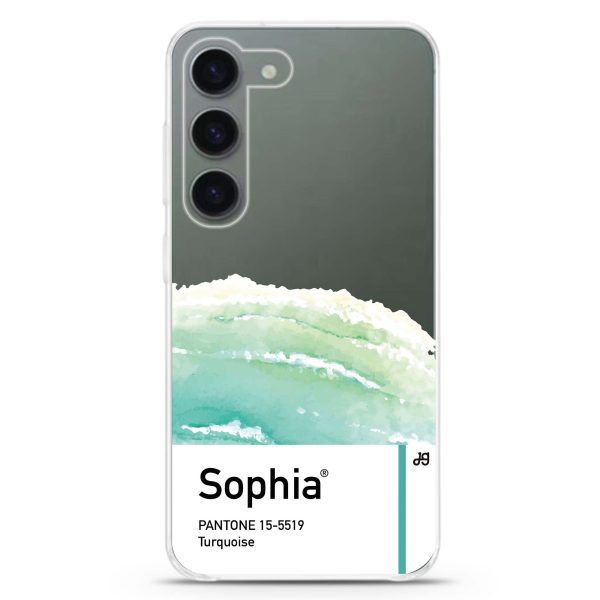 #15-5519 Turquoise I Samsung Galaxy Ultra Clear Case Hot on Sale