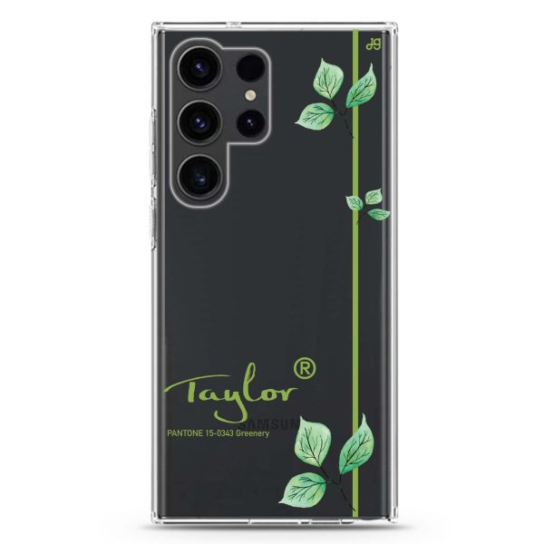 #15-0343 Greenery II Samsung Galaxy Ultra Clear Case For Sale